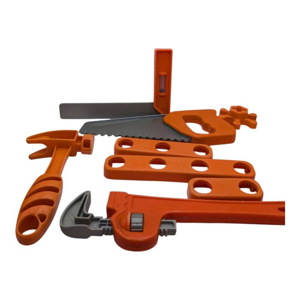 Little Tikes toy hammer orange & assorted pretend playā tool bench tools lot 8